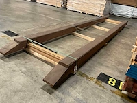 Azobé gording met liplas geschaafd 145x145 mm (2x) - afbeelding 1 van  4
