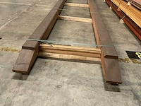Azobé gording met liplas geschaafd 145x145 mm (2x) - afbeelding 2 van  4