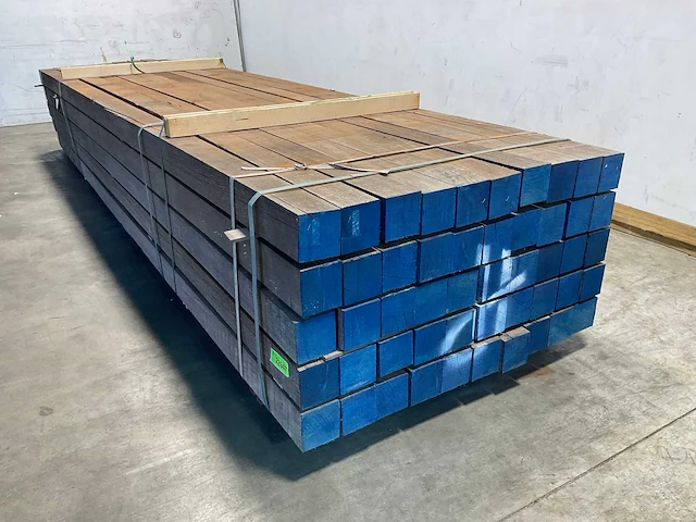 Azobé hardhouten paal fijnbezaagd 400x10x10 cm (15x) - afbeelding 1 van  6