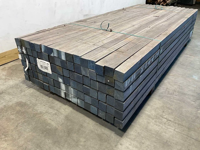 Azobé hardhouten paal fijnbezaagd gepunt 250x6x6 cm (96x) - afbeelding 2 van  5