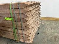 Azobé hardhouten tuinpaal gepunt 150x7x7 cm (10x) - afbeelding 4 van  5