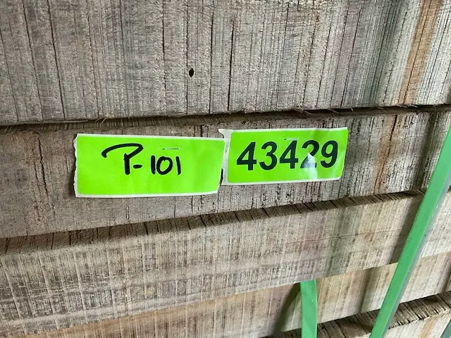 Azobé hardhouten tuinpaal gepunt 150x7x7 cm (10x) - afbeelding 5 van  5