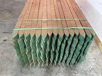 Azobé hardhouten tuinpaal gepunt 250x7x7 cm (20x) - afbeelding 3 van  5