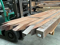 Azobé hardhouten tuinpaal gepunt 270x7x7 cm (9x) - afbeelding 11 van  13