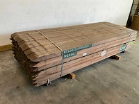 Azobé hardhouten tuinpaal gepunt 275x7x7 cm (92x) - afbeelding 3 van  5