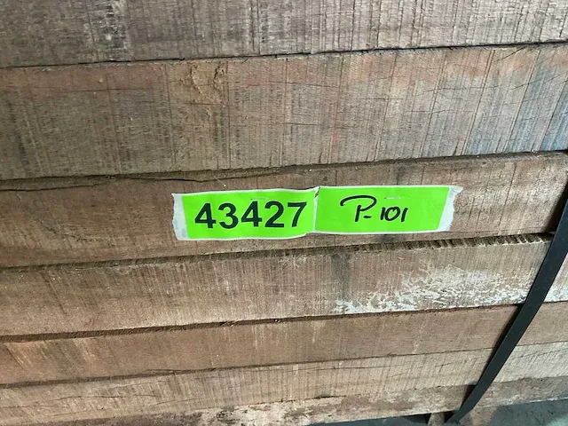 Azobé hardhouten tuinpaal gepunt 300x7x7 cm (20x) - afbeelding 5 van  5