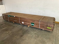 Azobé hardhouten tuinpaal gepunt 400x7x7 cm (120x) - afbeelding 1 van  5