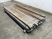 Azobé paal fijnbezaagd gepunt 275x7x7 cm (29x) - afbeelding 2 van  5