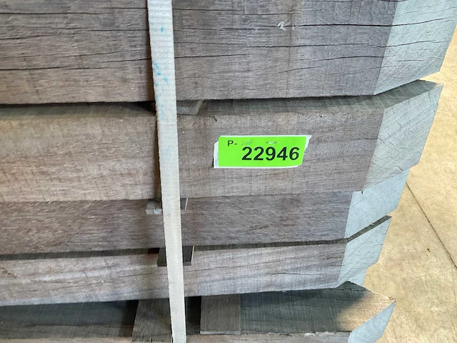 Azobé paal fijnbezaagd gepunt 400x10x10 cm (19x) - afbeelding 5 van  6