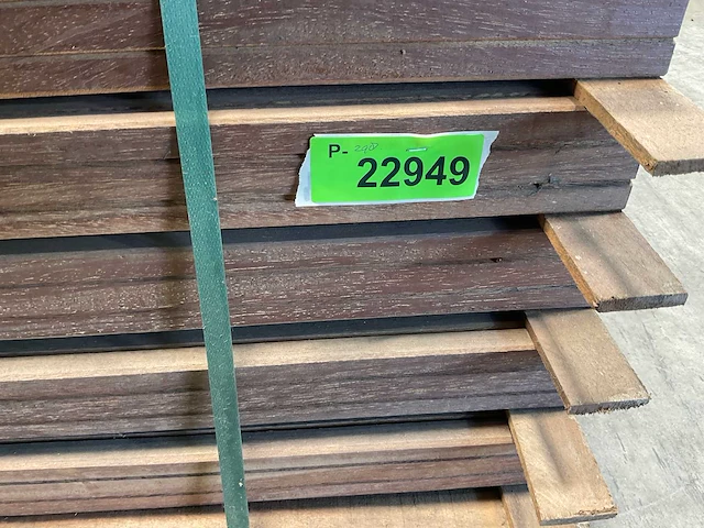 Azobé paal geschaafd gepunt 200x6,5x6,5 cm (84x) - afbeelding 6 van  7