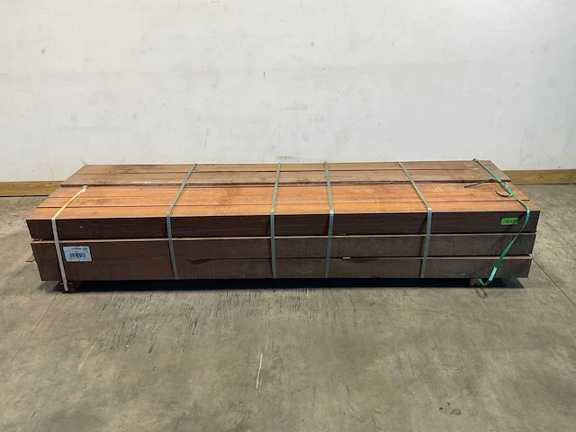 Azobé paal met diamantkop 300x14x14 cm (18x) - afbeelding 2 van  8