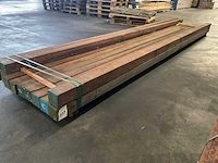Azobé palen 100x100 mm (12x) - afbeelding 1 van  5