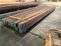 Azobé palen 100x100 mm (12x) - afbeelding 3 van  5