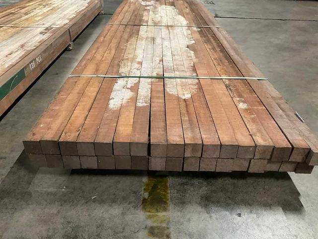 Azobé palen 60x60 mm (34x) - afbeelding 2 van  5