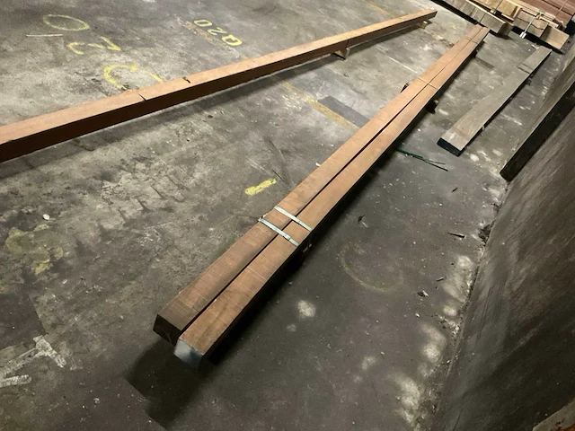 Azobé palen 80x80 mm (2x) - afbeelding 3 van  4