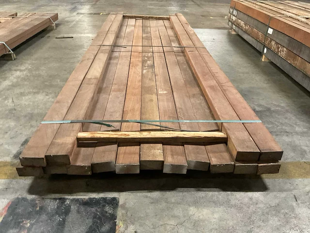 Azobé regels geschaafd 45x90 mm (15x) - afbeelding 2 van  6