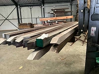 Azobé tuinpaal gepunt 270x6x6 cm (24x) - afbeelding 3 van  7