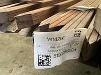 Azobé tuinpaal gepunt met v-groef 300cm (32x) - afbeelding 2 van  8