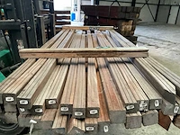 Azobé tuinpaal gepunt met v-groef 300cm (32x) - afbeelding 6 van  8