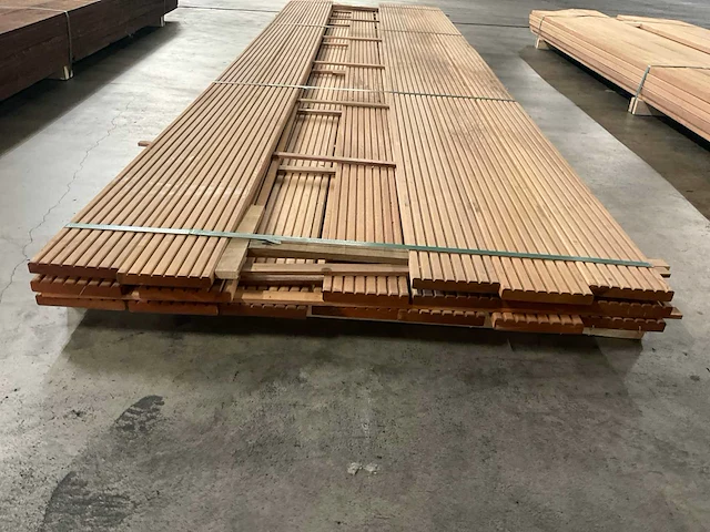 Azobé vlonderdelen antislip 21x145 mm (18x) - afbeelding 2 van  6