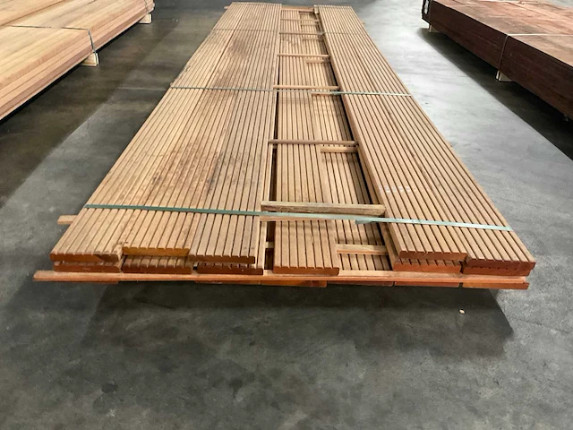 Azobé vlonderdelen antislip 21x145 mm (18x) - afbeelding 4 van  6
