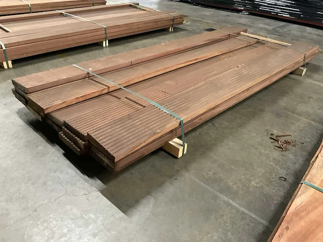 Azobé vlonderdelen antislip 35x190 mm (16x) - afbeelding 3 van  6