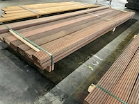 Azobé vlonderdelen antislip 45x140 mm (16x) - afbeelding 3 van  6