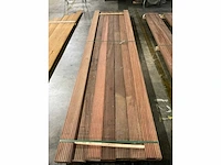 Azobé vlonderdelen antislip 45x140 mm (16x) - afbeelding 5 van  6