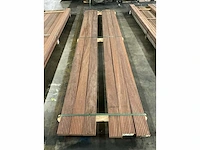 Azobé vlonderdelen antislip 45x140 mm (6x) - afbeelding 5 van  6