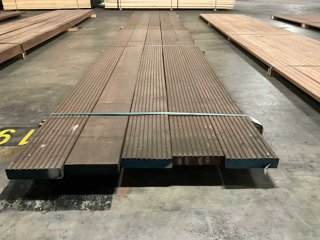Azobé vlonderdelen antislip 45x190 mm (5x) - afbeelding 2 van  6