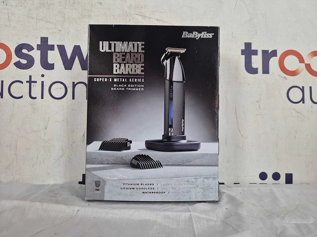 Babyliss super-x metal series baardtrimmer t991e - japans staal t-mes - usb oplaadstation - waterproof - afbeelding 2 van  2