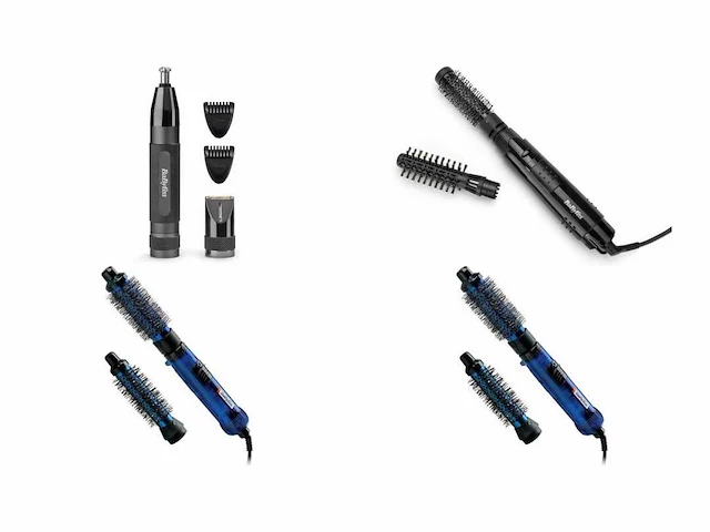 Babyliss super-x metal series precisietrimmer e111e + babyliss smooth shape airstyler föhnborstel + babylisspro moonlight professional 2602 - afbeelding 1 van  2