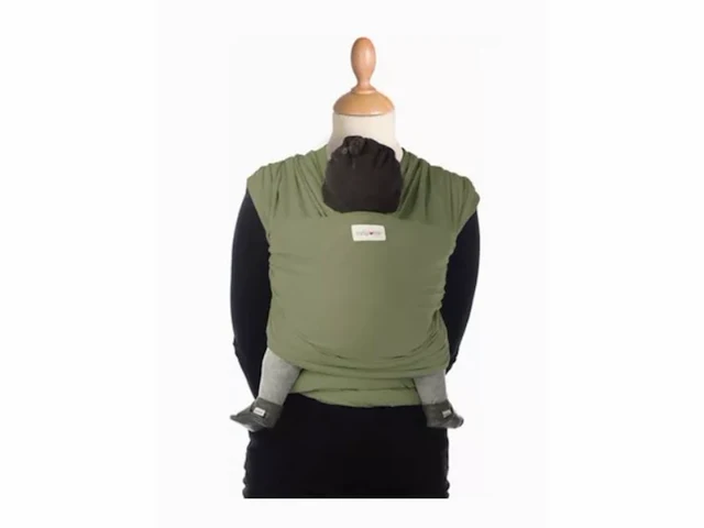 Babylonia draagdoek tricot organic olijf groen - afbeelding 1 van  1