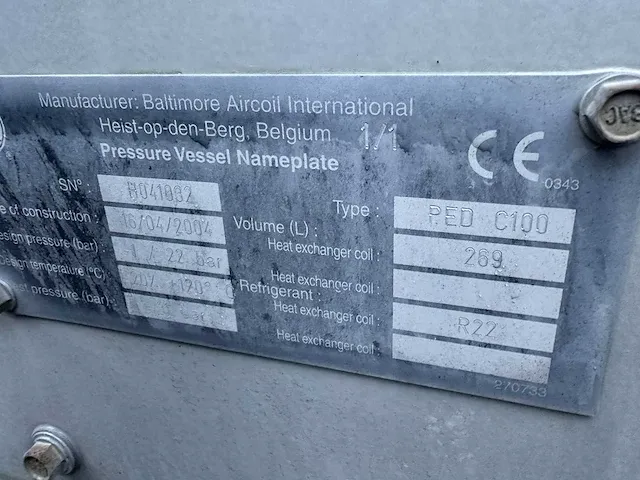 Bac baltimore - ped c100 - verdampings condensor - afbeelding 6 van  6