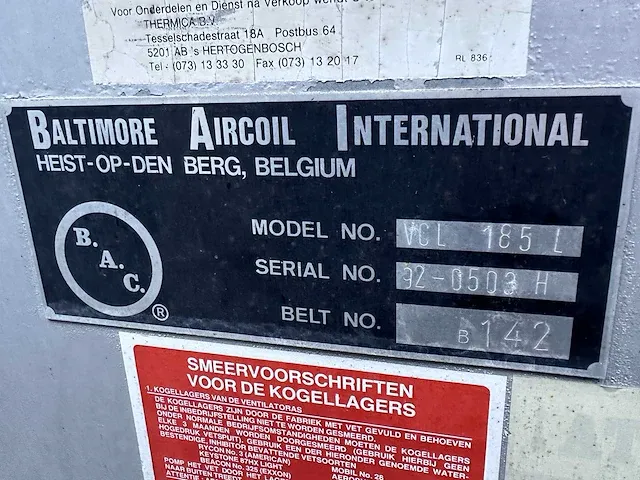 Bac baltimore - vcl 185 - verdampings condensor - afbeelding 6 van  6