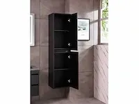 Badkamermeubel 1-persoons 80cm (mat zwart of brown oak) met (hangkast) - afbeelding 11 van  30