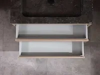 Badkamermeubel 1-persoons 80cm (mat zwart of brown oak) met (hangkast) - afbeelding 16 van  30