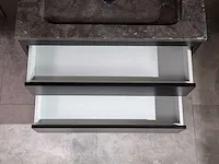 Badkamermeubel 1-persoons 80cm (mat zwart of brown oak) met (hangkast) - afbeelding 9 van  30
