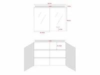 Badkamermeubel 100cm mat zwart - afbeelding 6 van  16
