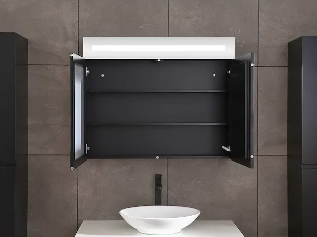 Badkamermeubel 100cm mat zwart - afbeelding 16 van  16