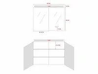 Badkamermeubel 100cm mat zwart - afbeelding 13 van  15