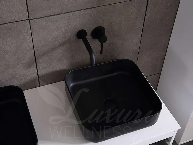 Badkamermeubel 120cm (mat zwart of mat wit of bruin eiken) - afbeelding 26 van  39