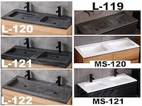 Badkamermeubel 120cm (mat zwart of mat wit) - afbeelding 26 van  27