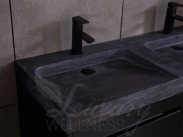 Badkamermeubel 120cm (mat zwart of mat wit) - afbeelding 5 van  27