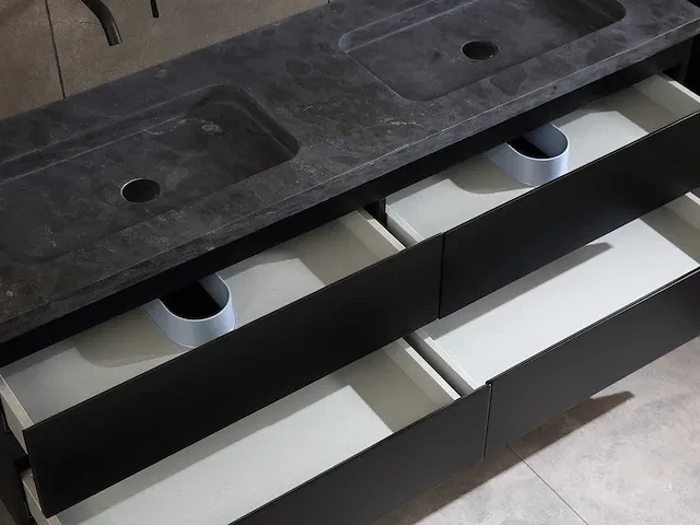 Badkamermeubel 160cm mat zwart of mat wit - afbeelding 5 van  70