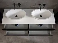Badkamermeubel 160cm mat zwart of mat wit - afbeelding 33 van  70