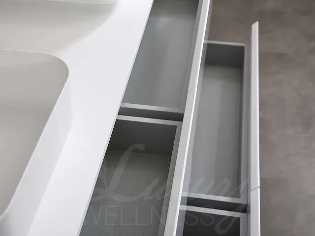 Badkamermeubel 160cm mat zwart of mat wit - afbeelding 50 van  70