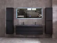 Badkamermeubel 160cm mat zwart - afbeelding 17 van  51