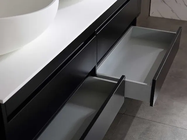 Badkamermeubel 160cm mat zwart - afbeelding 31 van  51
