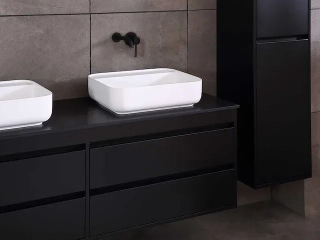 Badkamermeubel 160cm mat zwart - afbeelding 37 van  51